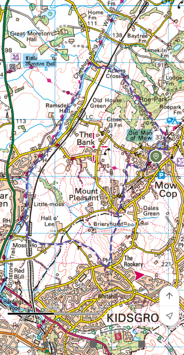 Mow Cop Circular from Kidsgrove